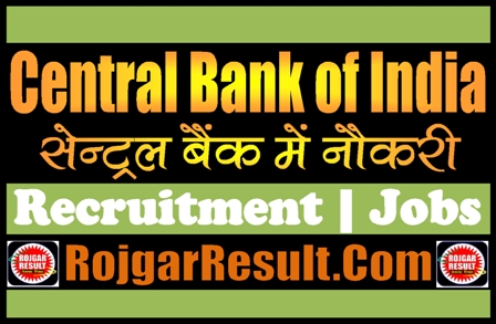 Central Bank of India Recruitment 2024 Online Form
