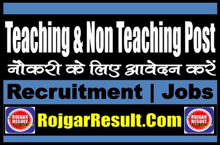 Teaching and Non Teaching Post Recruitment 2024