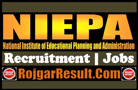 NIEPA Recruitment 2024 Online Form