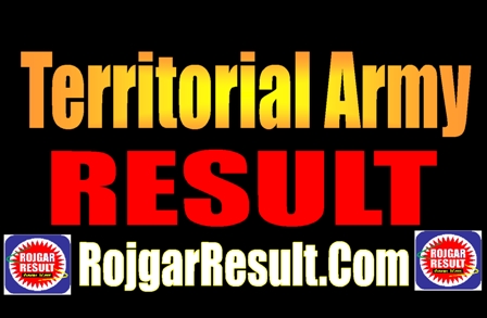 Territorial Army Result 2025