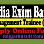 India Exim Bank Management Trainee Recruitment 2025