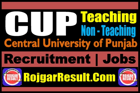 CUP Non Teaching Recruitment 2024