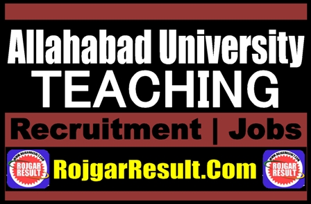 Allahabad University Teaching Recruitment 2025
