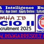 MHA Intelligence Bureau IB ACIO Online Form 2025