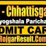 CG Prayogshala Paricharak Admit Card 2025