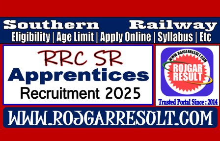Railway RRC SR Apprentices Online Form 2025 for 3518 Post