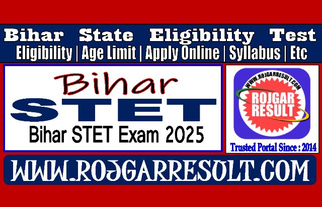 Bihar STET Online Form 2025 | BSTET Notification