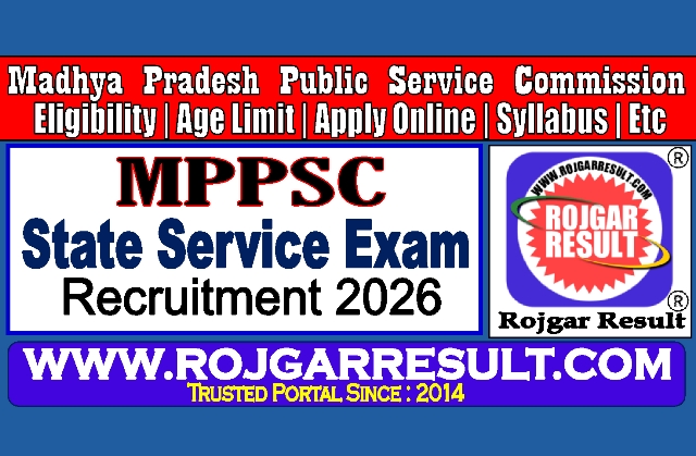 MPPSC State Service Exam SSE Pre 2026 Online Form | Syllabus