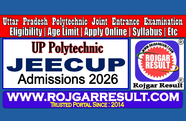 UP Polytechnic JEECUP 2026 Online Form