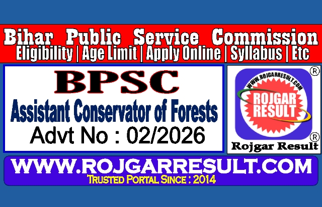 BPSC Assistant Conservator of Forests Online Form 2026