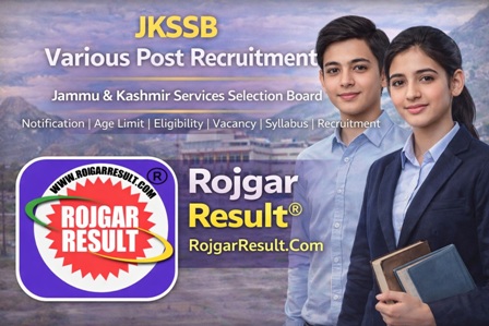 JKSSB Various Post Recruitment 2026