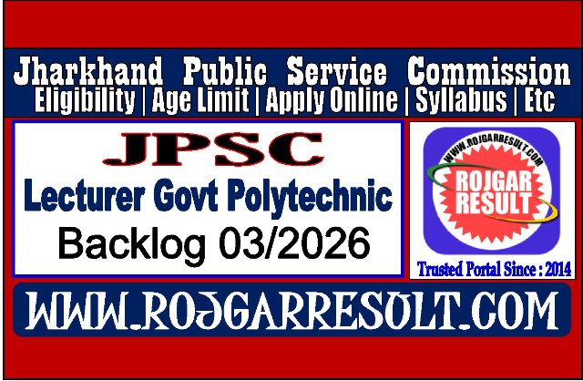 JPSC Jharkhand Lecturer Govt Polytechnic