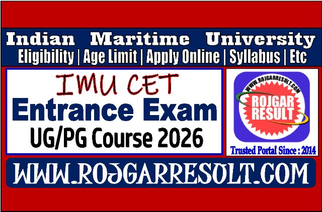 IMU CET Entrance Exam Online Form 2026